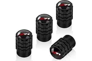 JYSDLHQ 4 Pcs Black Metal Car Wheel Tire Valve Stem Cover,Auto Valve Stem Caps Suitable for Chevy Colorado Silverado Z71 Series Air caps Accessories 4 Pieces (Black)