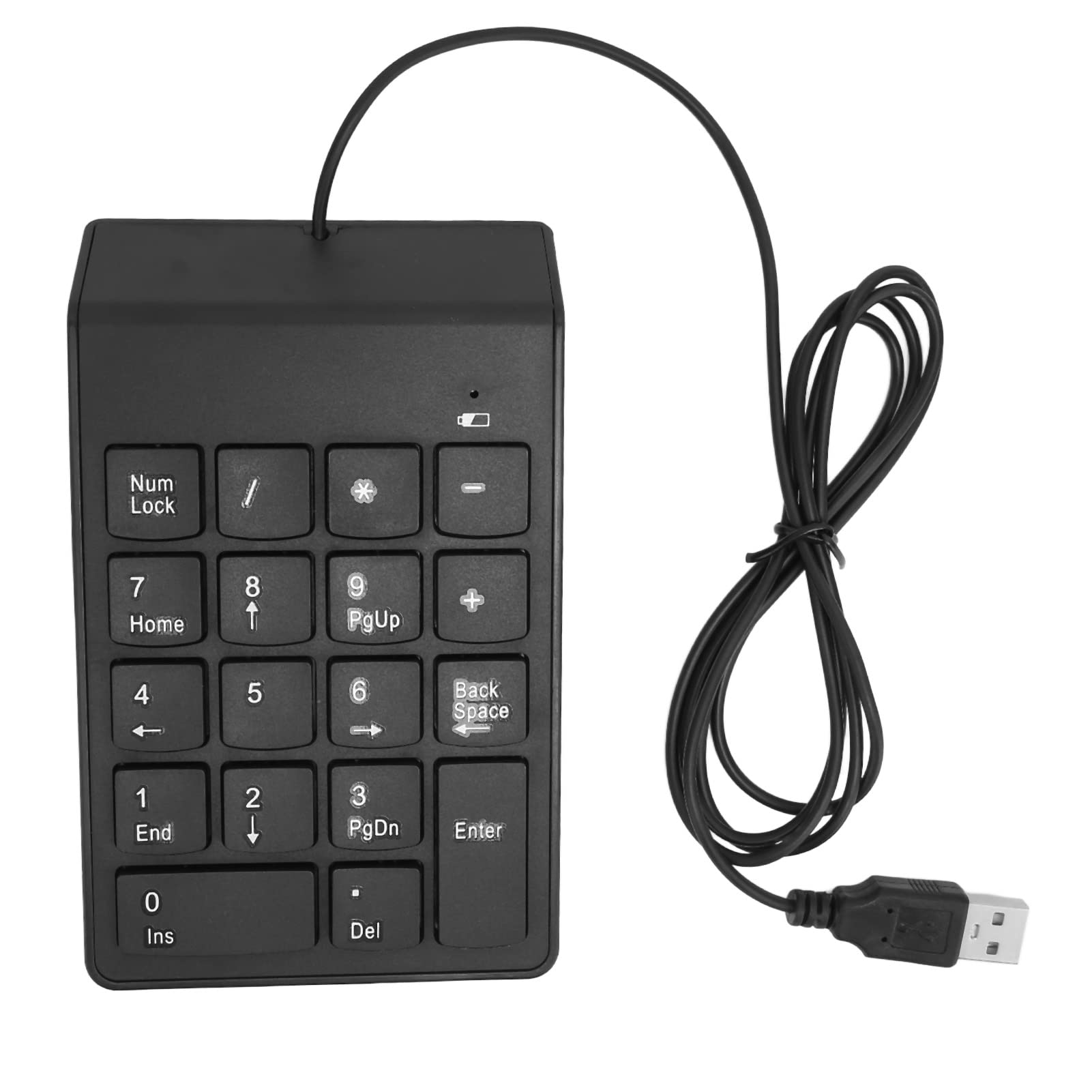 Annadue Numeric Keypad USB Wired 18 Keys Mini Slim Numpad Portable Numpad Gaming Keypad Extended Layout for Financial Cashier Securities - Black