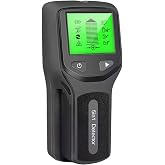 HFLWYWD Stud Finder Wall Scanner Detector,5 in 1 Electric Detector Wall Wood Metal Sensor Wire Stud Finder Cable Scanner,Multifunctional Wall Scanner with Digital LCD Display Household Tool (Black)