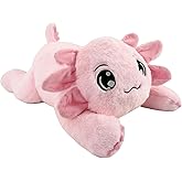 Ecolley Axolotl Plush Pink Stuffed Animal Weighted Axolotl Plush Weighted Stuffed Animals for Adults Kids Large Big Plushies Toys Christmas Birthday Gift (20" 3.5 lbs)