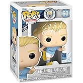Erling Haaland #60 Facsimile Signed Reprint Laser Autographed Funko POP! Soccer Manchester City Figurine with Protector Case