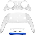 eXtremeRate Top Bottom Decorative Trim Shell Compatible with p s 5 Edge Controller DIY Replacement Front Back Clip Shell, Custom Glow in Dark - Green Plates Cover Compatible with p s 5 Edge Controller