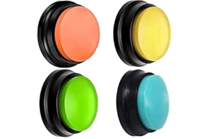 WOHENI Dog Buttons for Communication, 4 Color Voice Recording Buttons, Dog Communication Buttons Training Talking Buttons for Pets, 30 Second Record & Playback, Funny Gift for Study Office Home (4 Pack)