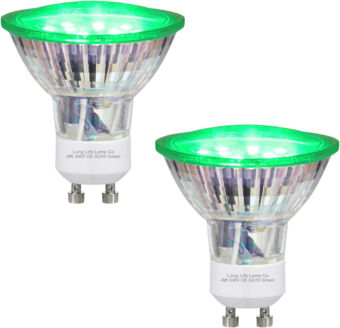 GU10 LED Green Light Bulb 4w 240v 2 Pack Amazon.co.uk Lighting