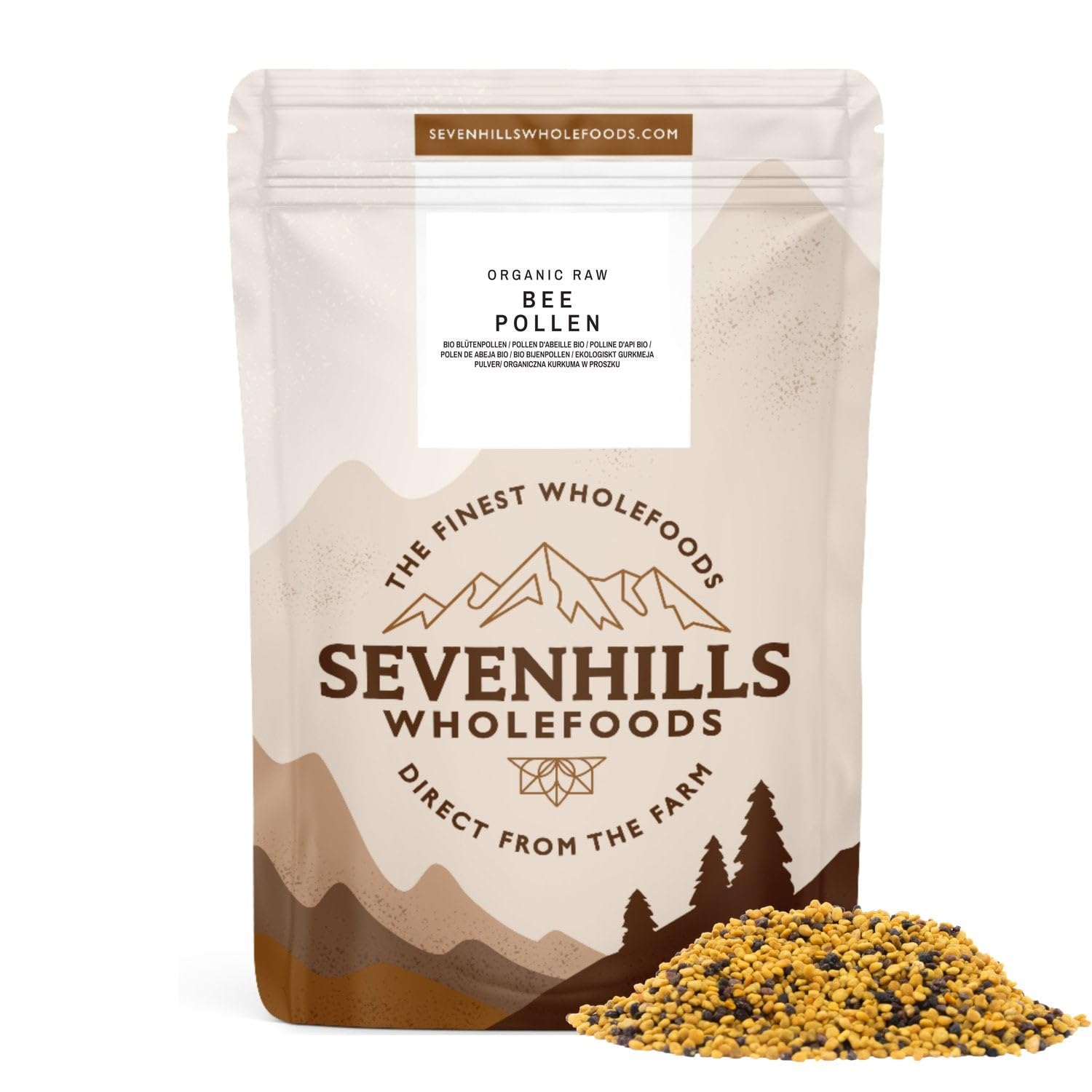 Sevenhills Wholefoods Organic Spanish Bee Pollen Granules 1kg, Raw, Ethically Harvested