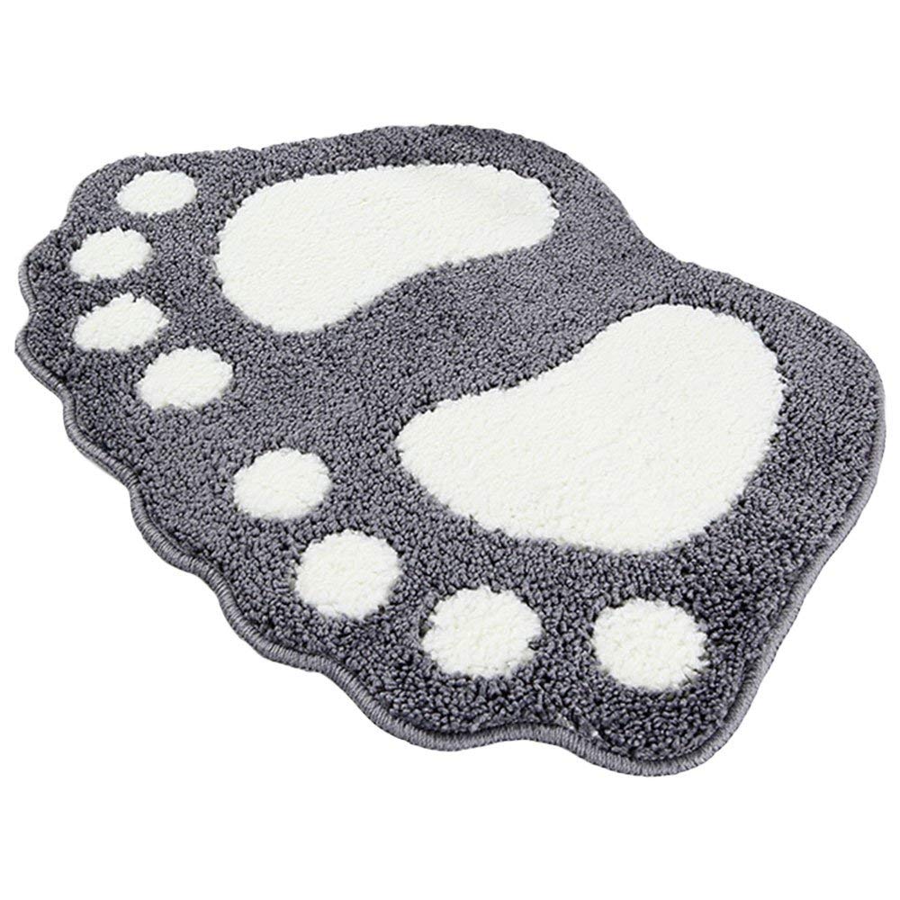 G-LIKE Cute Paw Shaped Bathroom Rug Non-Slip Bath Mat 15.7" X 23.6"(40cm X 60cm), Toilet Bathtub Doormat Absorbent Quick-drying Washable Durable — image 1