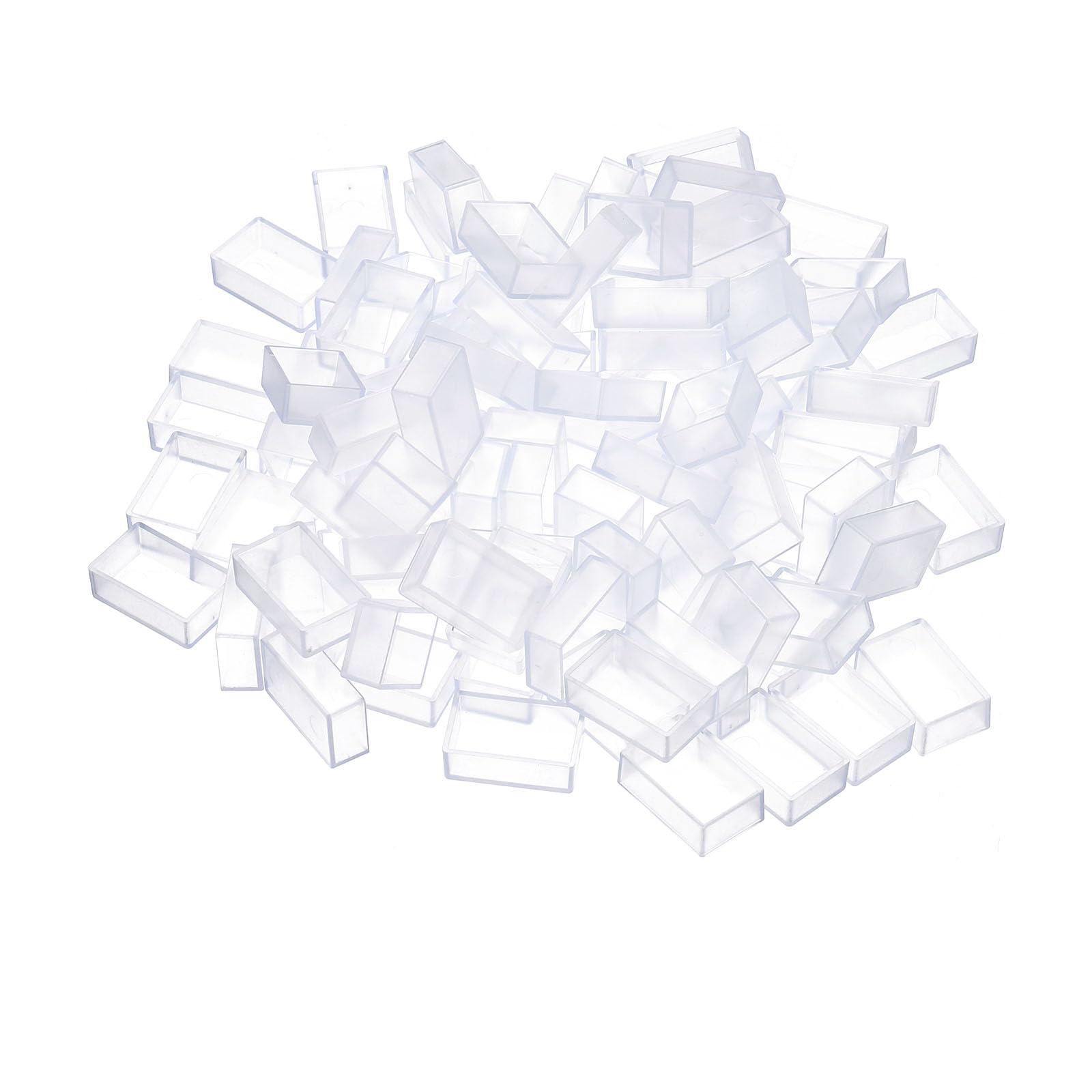 PATIKIL 3.2ml Watercolor Pans, 100 Pack Empty Full Pans Plastic Watercolor Tins for Watercolor Oils Acrylic Painting Travel Tin Case Palette, Clear