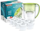 Aqua Optima Oria Water Filter Jug 2.8L with 9 Evolve+ Cartridges Green