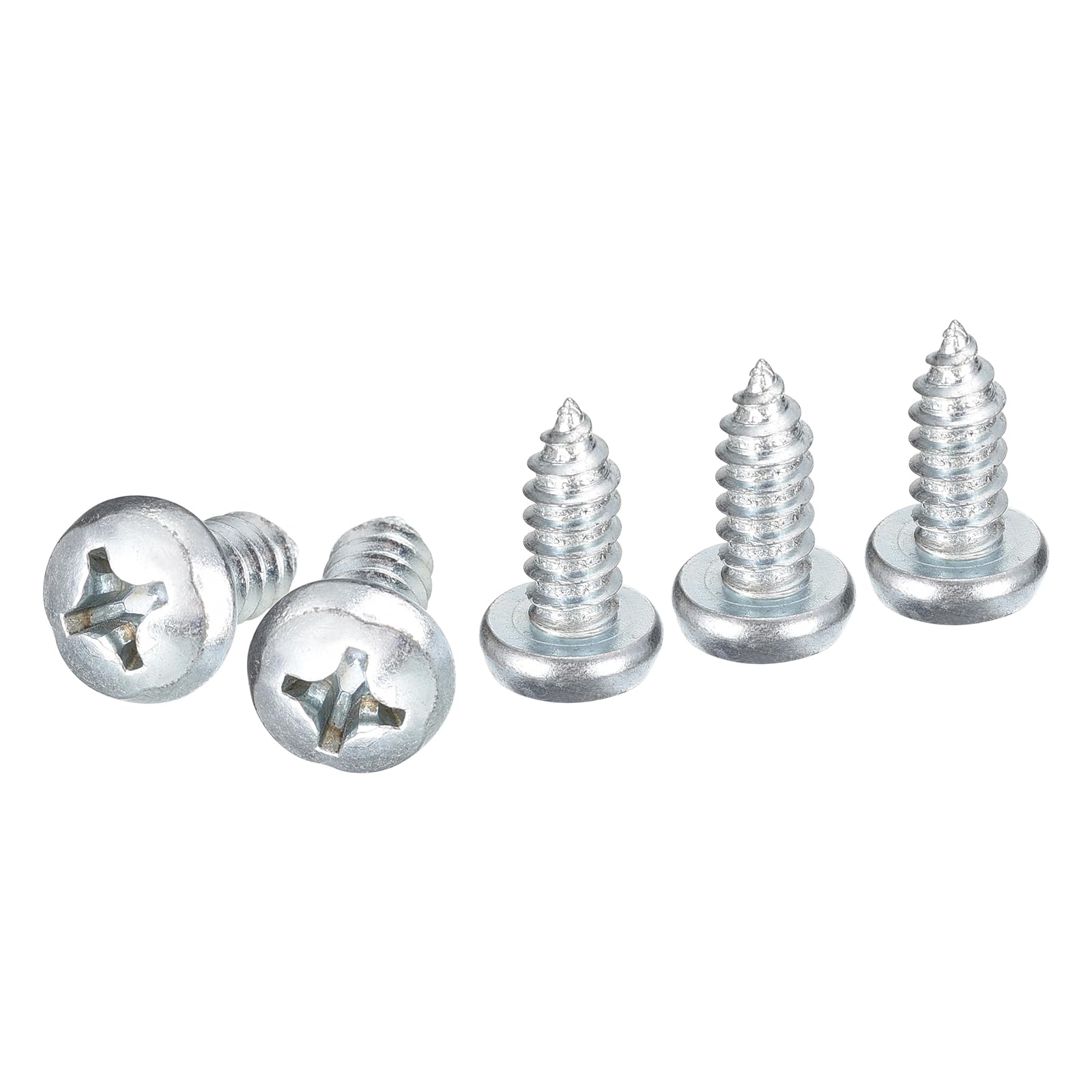DTGN #14x5/8" Phillips Pan Head Self-tapping Screw - 100Pack - Zinc Plated Carbon Steel Sheet Metal Screws Wood Screws