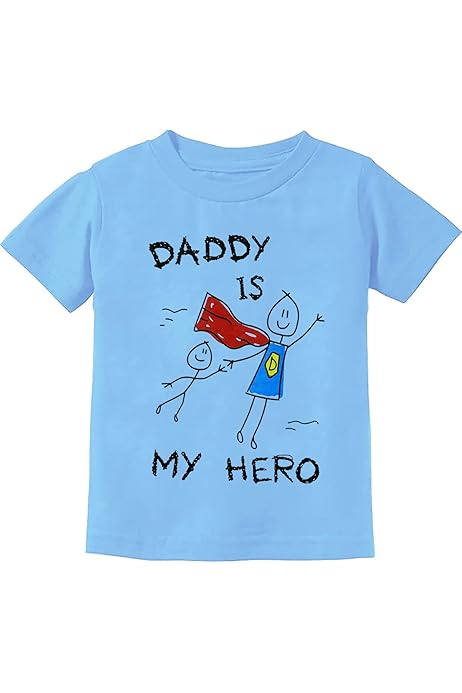for Dad from Daughter Son Daddy Is My Hero Toddler Boy Girl Kids T-Shirt