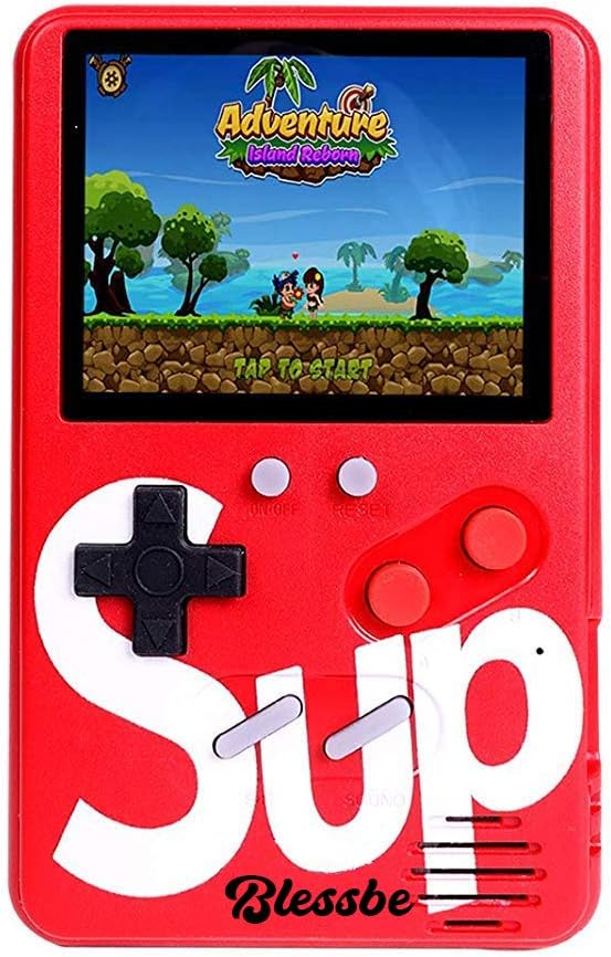 BLESSBE SUP 500 Portable USB Rechargeable Classic Retro Video Gaming Player Game Console with Colorful LCD Screen - SUPโฆ