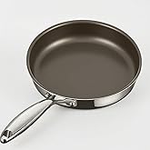 ABIJAN 28cm/11in Non Stick Frying Pan Stainless Steel, Tri-Ply Titanium Pan for Cooking, Non Toxic Stainless Steel Skillet, P