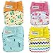Asenappy Cloth Diaper 4 PCs Reusable Diapers Leak-Proof Diaper Cover with Wet Bag Washable Baby Diaper.