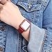 INTENY Compatible for Apple Watch Band 42MM with Bling Screen Protector, Women Stainless Steel Mesh Strap with Protective Crystal Diamond Case Compatible for iWatch Series 4/3/2/1 (Red, 42mm)
