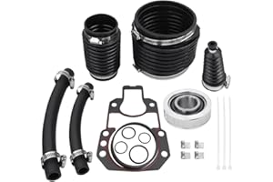 VKVXCLON 803097T1 Transom Seal Service Bellows Kit Replace for MerCruiser Alpha one Gen 1 with Gimbal Bearing U Joint and Exhaut Bellows Transom Repair Bellows Kit Sierra 18-8213 18-2601 30-803097T1