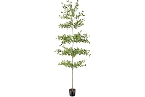 FEELEAD Faux Black Olive Tree 7ft - Realistic Artificial Olive Tree 7 Feet Indoor Fake Black Olive Trees with Natural Branches and Realistic Leaves for Home Office Decor