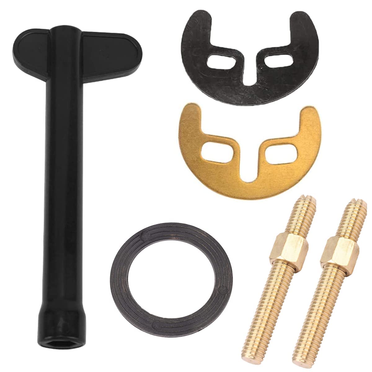 6 Pcs/Set Copper Basin Washer Sink Monobloc Mixer Tap Fixing Fitting Kit Mounting Kit Tap Faucet Fixing Fitting Kit for Kitchen Basin Sink (Double Hole)