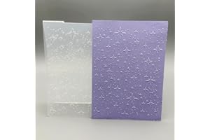 ZHXCGOOYX 3D Plastic Embossing Folder Template Beautiful Stars Texture 4.13x5.71 Inch for Card Making DIY Scrapbooking Paper Crafting Handmade Crafts Scrapbooking Arts Supplies Scrapbook Decor