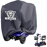 XYZCTEM Mobility Scooter Storage Cover,Heavy Duty 420D Polyester Oxford Waterproof,Durable, UV, Water Resistant Covers with Storage Bag & Protective Reflective Strip(Grey,48 inch Length)