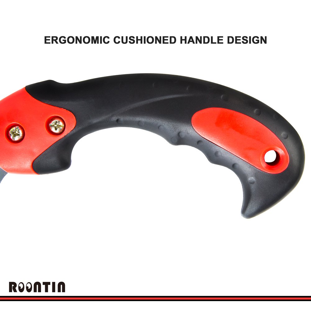 Scie de taille, Scie à main à lame incurvée de 11 po avec ergonomie antidérapante et santé professionnelle pour l\'élagage des arbres, le camping, la chasse, la boîte à outils et plus encore