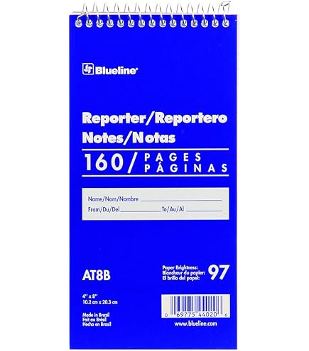 Reporter's Notebook Pack Of 12 - Spiral Notepad, 4x8 Inches, Pittman Ruled, 70 Sheets Each - View #12