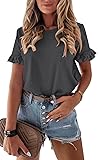 PRETTYGARDEN Women's Short Sleeve Casual T Shirts