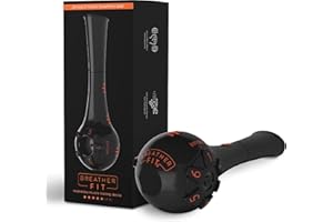 The Breather Fit - Lung Trainer for Athletes - Portable Breathing Exercise Device for Lungs - Respiratory Muscle Strengthener - Lung Exerciser Device - Breath Trainer - Coaching App Included