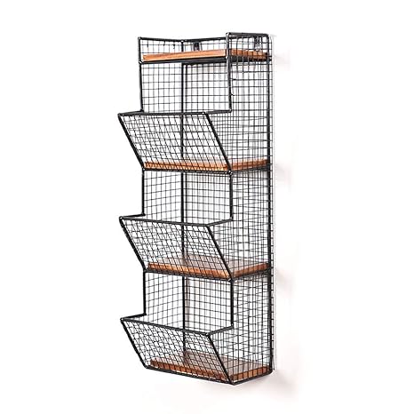 XING ZI Shelf C-K-P Schmiedeeisen Vintage Wandregal Rack Massivholzbrett Wandbehang Regal Wort Partition Kreative Partition R