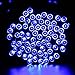 Qedertek Solar Halloween String Light,33ft 100 LED 8 Modes Light Sensor Control Waterproof Decorative Ambiance Light For Patio,Lawn, Garden, Fence, Balcony, Party, Holiday, Christmas Decorations(Blue)