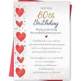 Missonemi 80th Birthday Card Gifts for Women Men, 80th Birthday Decorations for Him Her, Funny 80 Year Old Birthday Gift Ideas for Dad Mom Grandma Grandpa