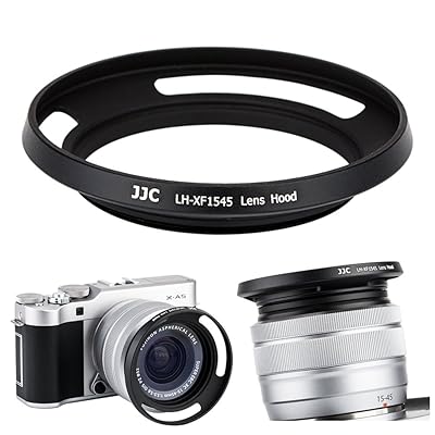 JJC 52mm Screw-In Lens Hood Shade for Fuji Fujifilm Fujinon XC 15-45mm F3.5-5.6 OIS PZ Camera Lens Hood on X-T100 X-A5 X-H1 X-Pro2 X-Pro1 X-T2 X-T1 X-T20 X-T10 X-A10 X-E3 E2S A3 A2 A1 Camera/Black