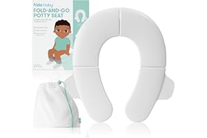 Frida Baby Fold-and-Go Potty Seat for Toilet | Foldable Travel Potty Seat for Toddler, Fits Round & Oval Toilets, Non-Slip Ba