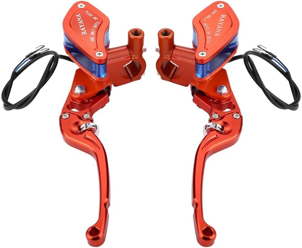 EBTOOLS CNC Brake Clutch 22mm Universal Motorcycle Brake Pump (Orange), red, default - Image 4