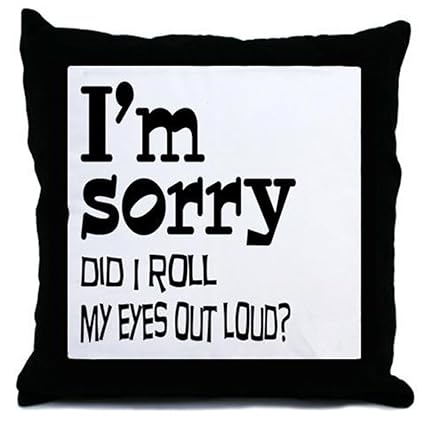 Amazon Com Cafepress Roll My Eyes Decor Throw Pillow 18 X18