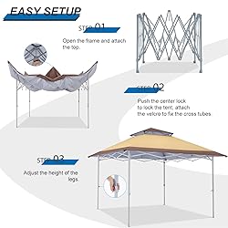 MASTERCANOPY Pop-Up Canopy Tent 13x13 Instant