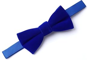 PACGOTH Pre-Tied Velvet Bow Ties for Toddlers - Solid, Adjustable Child Bow Ties With Gift Box