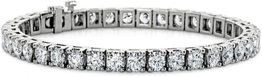 Madina Jewelry 3.00 ct Ladies Round Cut Diamond Tennis Bracelet in 14 kt White Gold: Jewelry