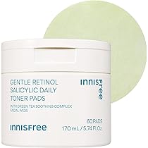 innisfree Daily Gentle Retinol Salicylic Toner Pads, Korean Sheet Mask Pads for Acne-Prone Skin Care : Amazon.ca: Beauty & Personal Care