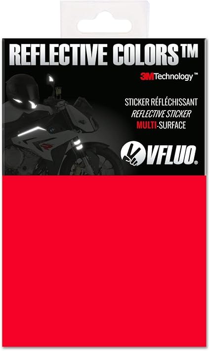 Scooter Multi-Usage VFLUO 3M Reflective Colors/&trade; 3M Technology/&trade; Vert fonc/&eacute; 10 x 15 cm Feuille r/&eacute;tro r/&eacute;fl/&eacute;chissant /&agrave; d/&eacute;couper pour Casque Moto v/&eacute;lo