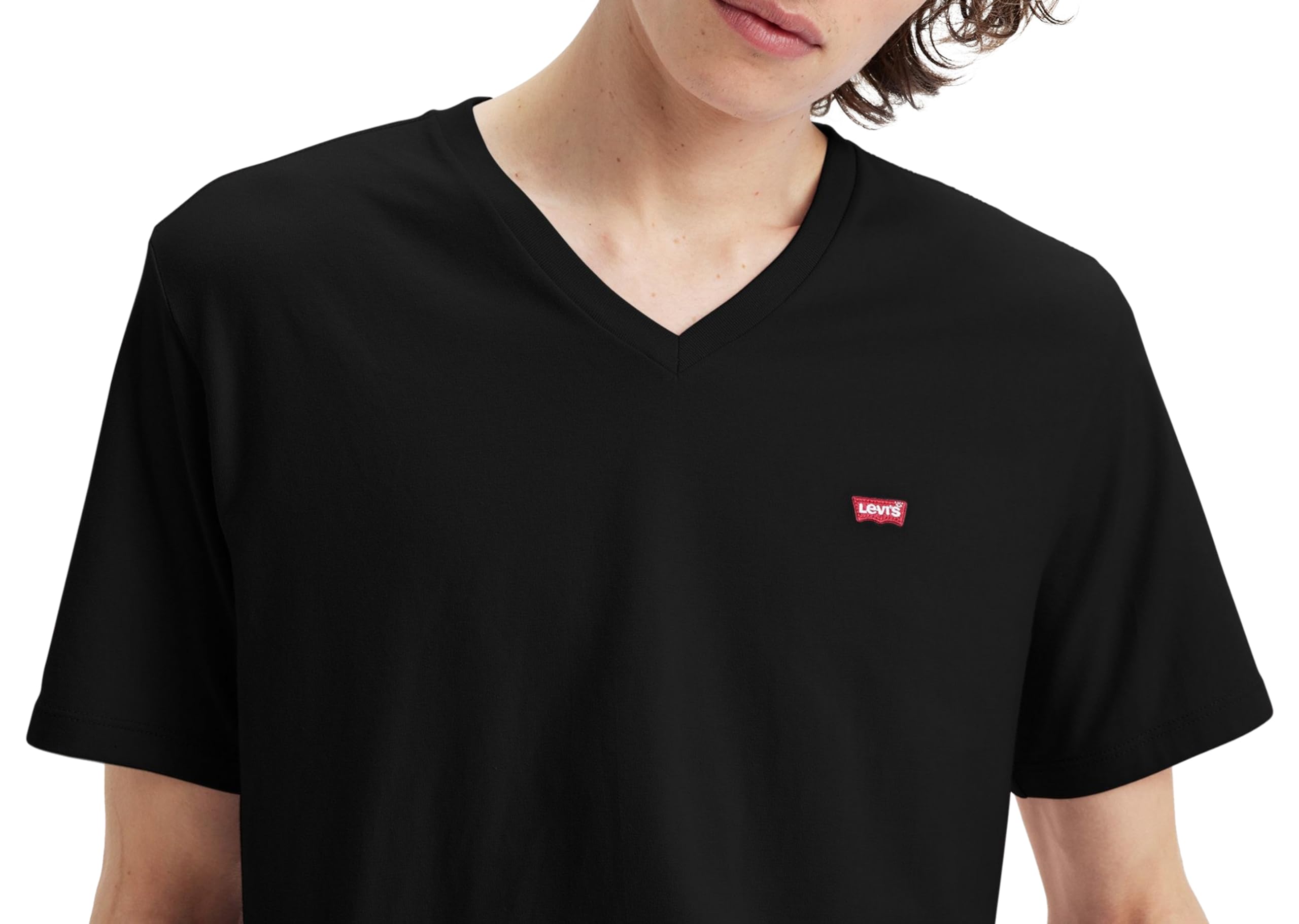 Levi's Herren Original Housemark V-Neck T-Shirt, Mineral Black, XXL 3