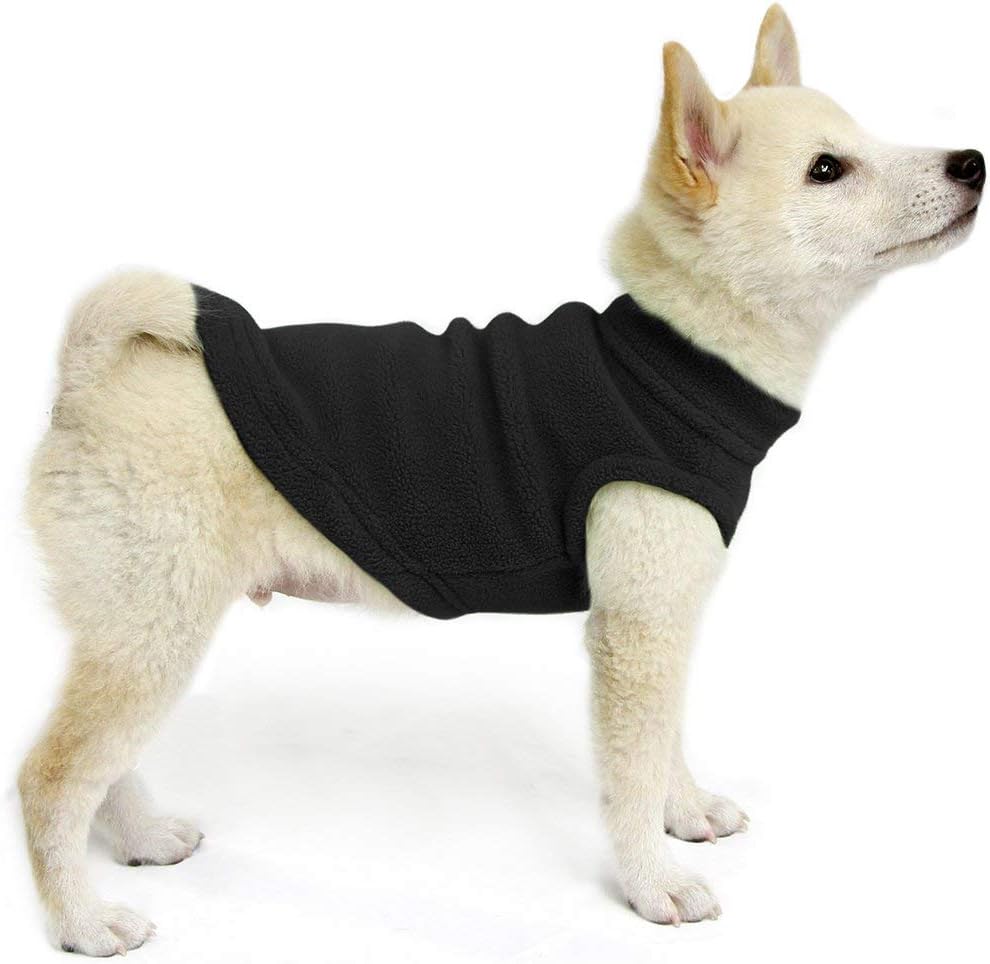 Gooby Stretch Fleece Pull Over Cold Weather Dog Vest, Medium, Black, 16 inches - Image 5