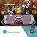 Hoverboard Two-Wheel Self Balancing Electric Scooter UL 2272 Certified, Metallic Chrome with Bluetooth Speaker and LED Light (Chrome Pink)