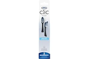 Oral-B Clic Toothbrush replacement heads, 2 count toothbrushes, black refill brush heads