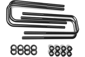 BST BSSP 4PCS Square U-Bolts 2.5" Wide Leaf Springs 8.5" Long 9/16" Dia Leaf Spring Axle Suspension Lift Kit with Hardware
