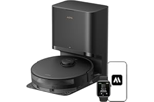 Mova E30 Pro Plus Robot Vacuum, 19000Pa Suction, DuoRoller Brush Anti-Tangle, Self-Emptying 90-Day Hands-Free, Extendable Side Brush for Edge Cleaning, App & Voice Control