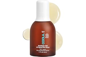 COOLA Organic Sunless Self Tanner Face Serum, Dermatologist Tested Anti-Aging Skin Care Infused with Hyaluronic Acid, Vegan and Non-GMO, Piña Colada, 1.7 Fl Oz