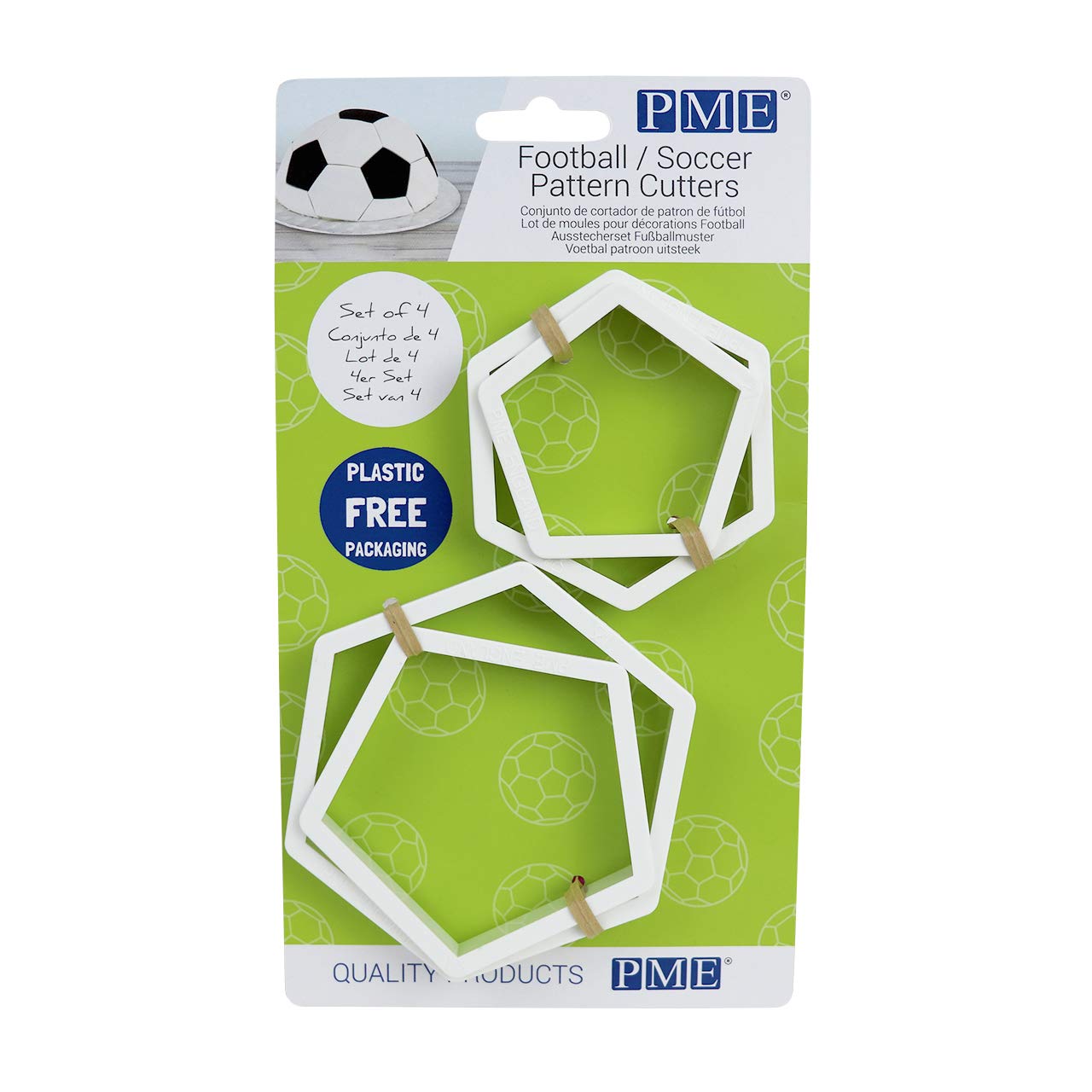 PME FB49 Football/Soccer Pattern Cutters, White