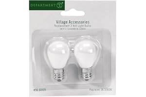 Department 56 Accessories for Villages Replacement 3-Volt Light Bulb, White, 2 Count (Pack of 1)