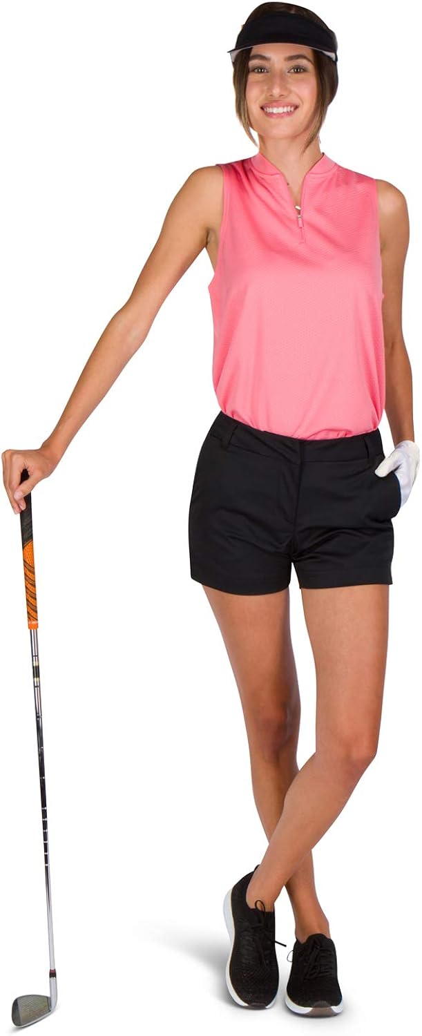 Three Sixty Six Womens Golf Shorts - Quick Dry Active Shorts with Pockets, Athletic and Breathable - 4 ½ Inch Inseam: Clothing