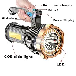 Wrrozz LED Flashlight USB Rechargeable, Super